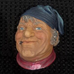 Vintage Bossons Chalkware Head Fisherman Sculpture